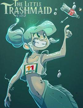 被海洋垃圾污染后的小美人鱼